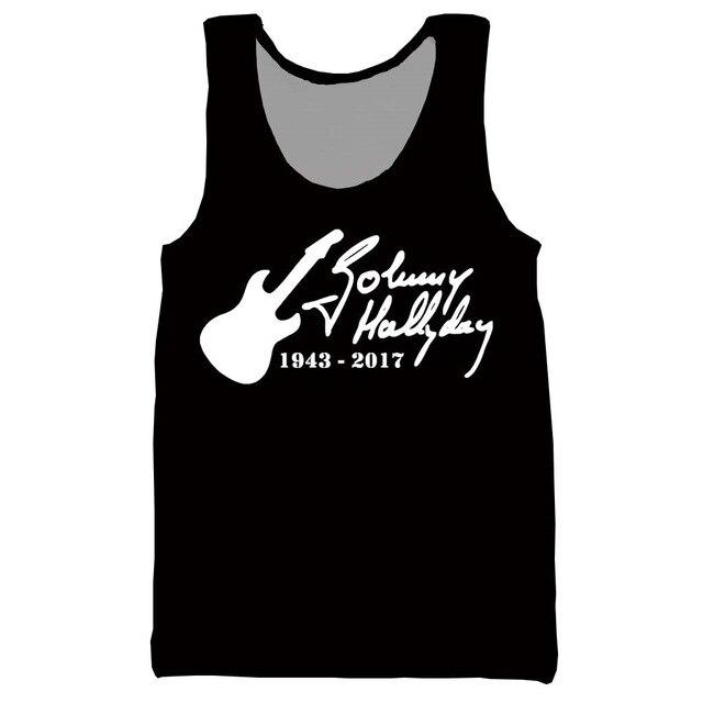 Débardeur imprimé #4 Johnny Hallyday, tailles S à 6XL