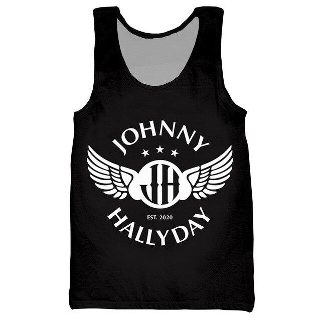 Débardeur Johnny Hallyday Imprimé #6, tailles S à 6XL