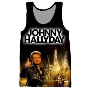 Débardeur Johnny Hallyday Paris sans manches