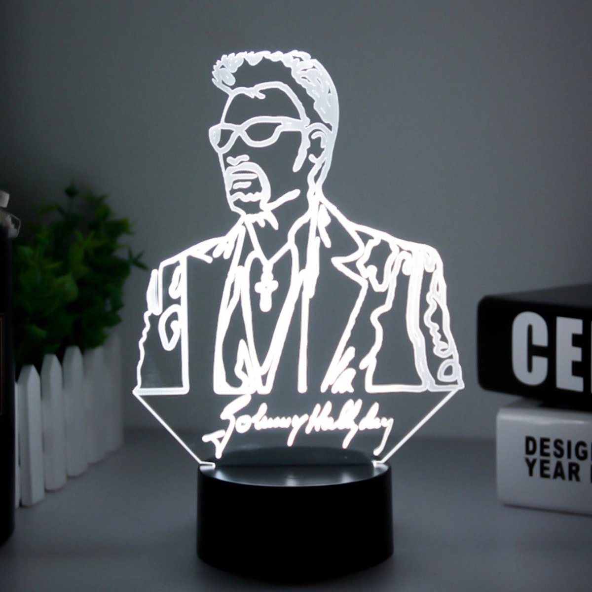 Lampe LED Johnny Hallyday #1, 7 couleurs – Image 8
