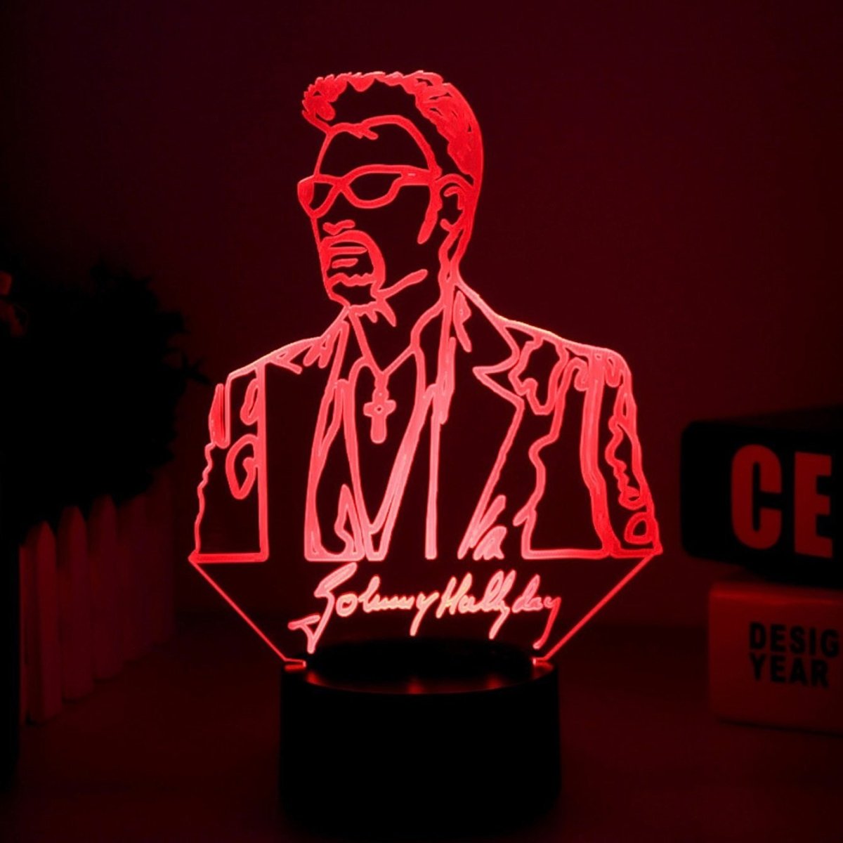 Lampe LED Johnny Hallyday #1, 7 couleurs – Image 6