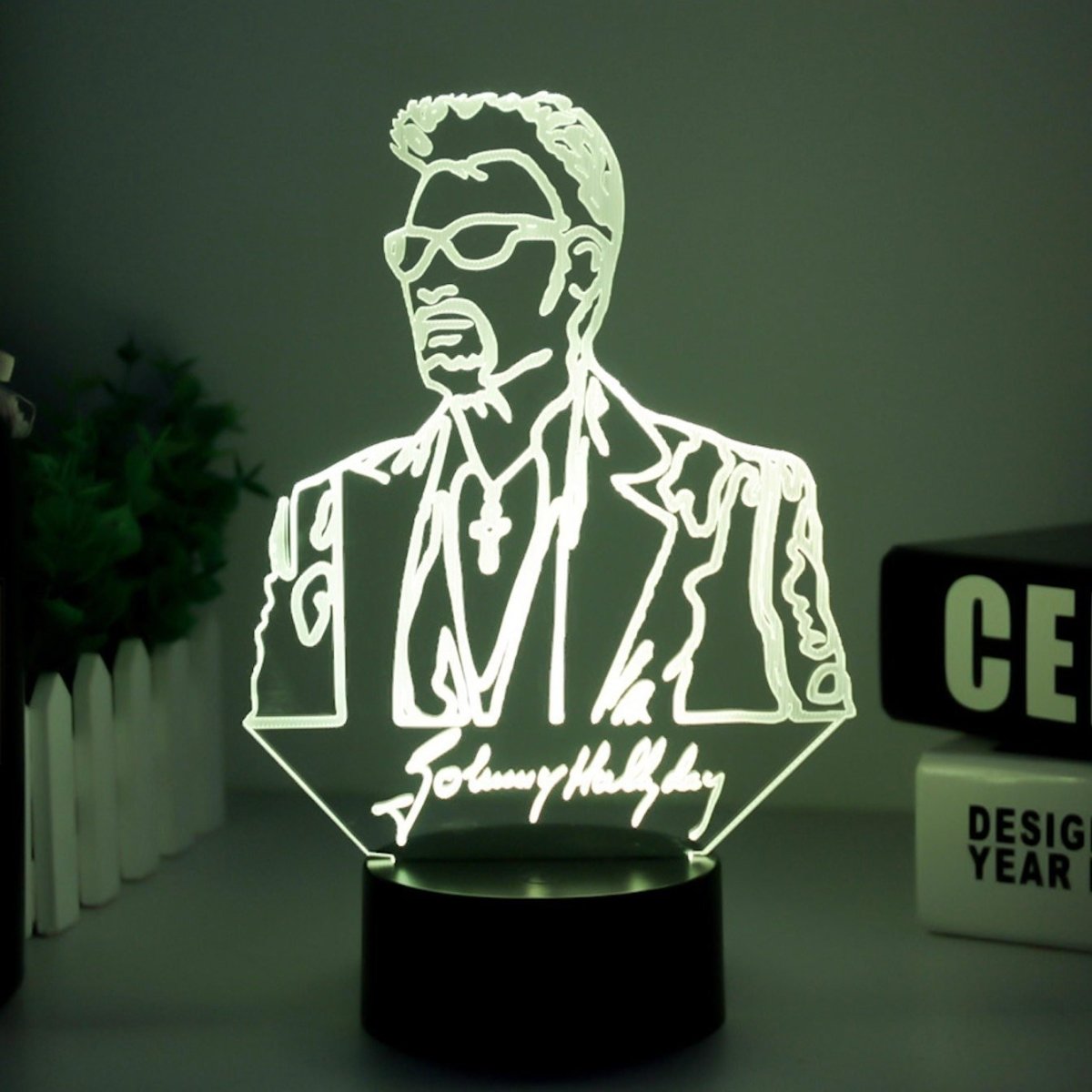 Lampe LED Johnny Hallyday #1, 7 couleurs – Image 4