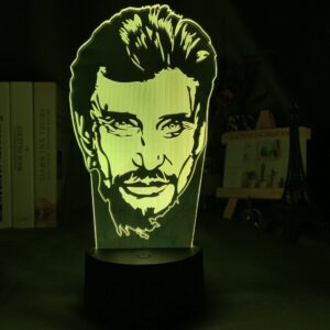 Lampe LED 7 couleurs Johnny Hallyday #2