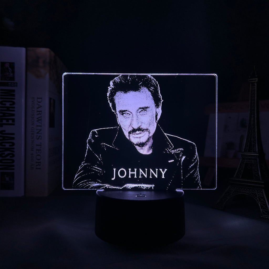 Lampe LED Johnny Hallyday #3, 7 couleurs