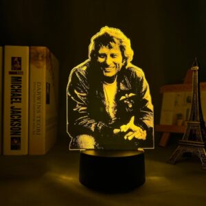 Lampe LED Johnny Hallyday #4, 7 couleurs