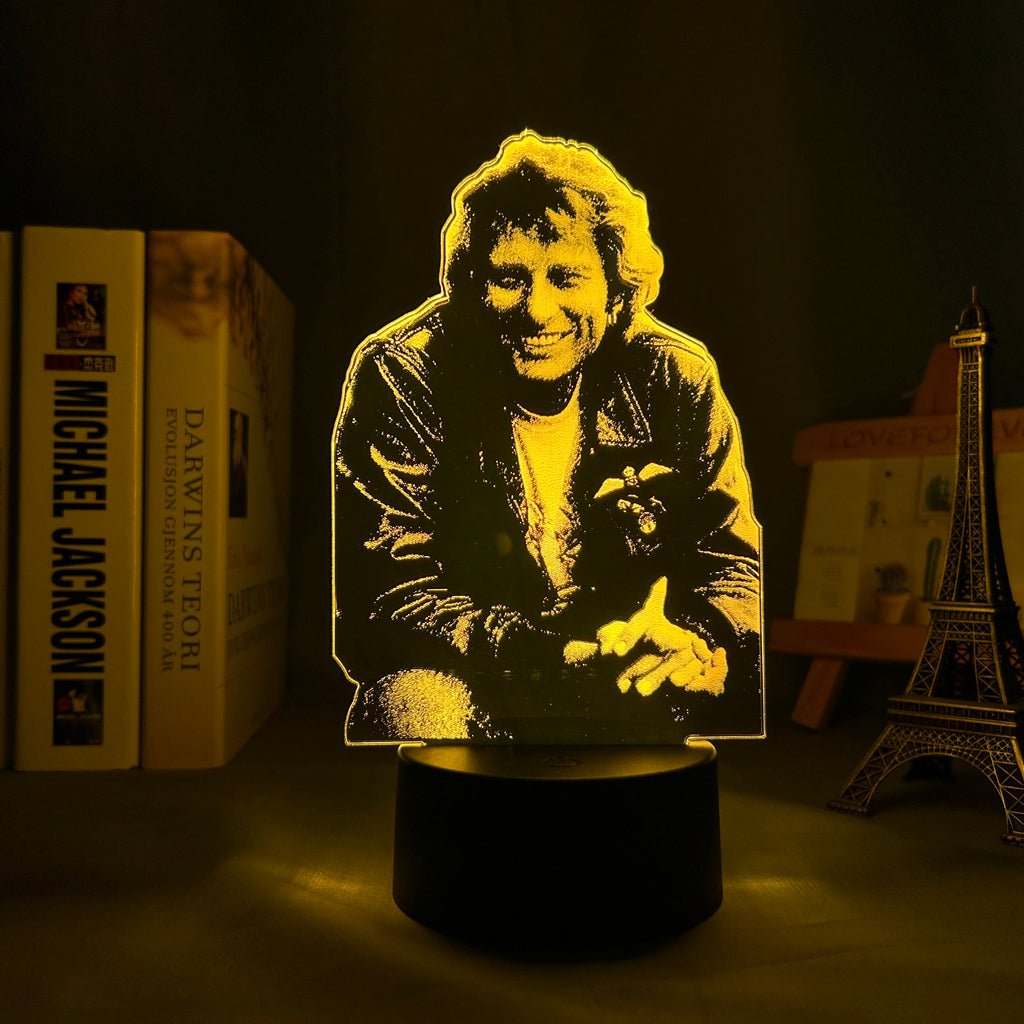 Lampe LED Johnny Hallyday #4, 7 couleurs