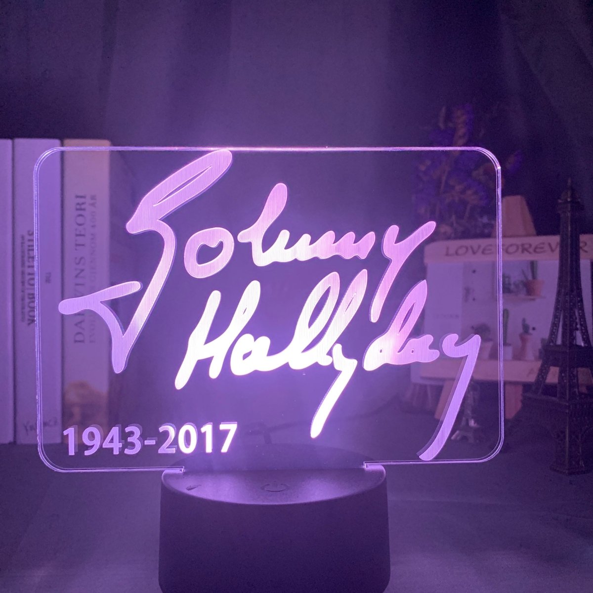 Lampe LED Johnny Hallyday Signature #2 7 couleurs – Image 5