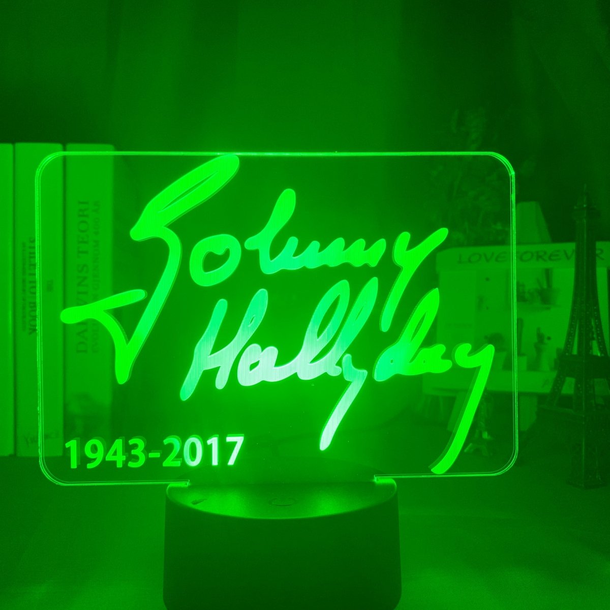 Lampe LED Johnny Hallyday Signature #2 7 couleurs – Image 3