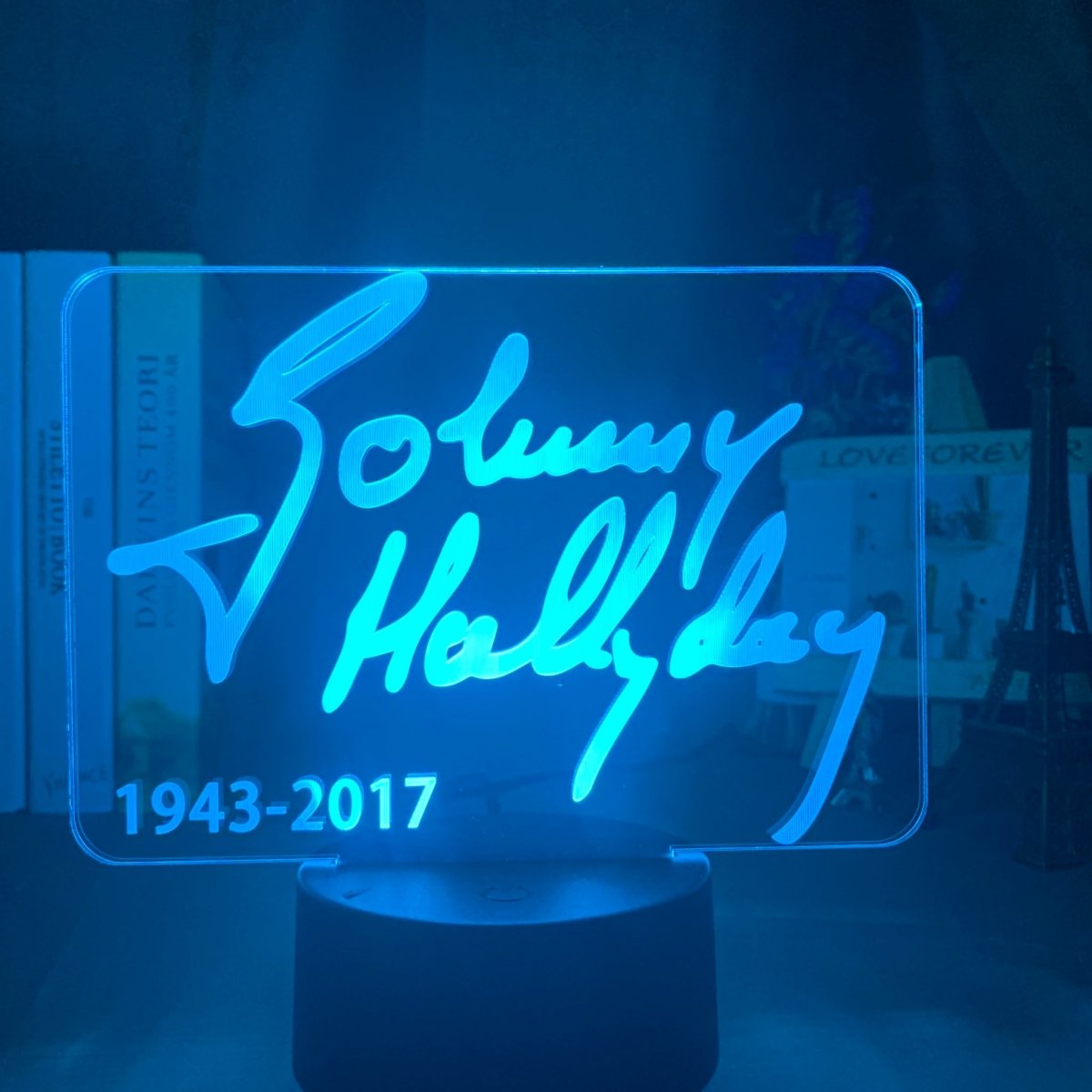 Lampe LED Johnny Hallyday Signature #2 7 couleurs – Image 6