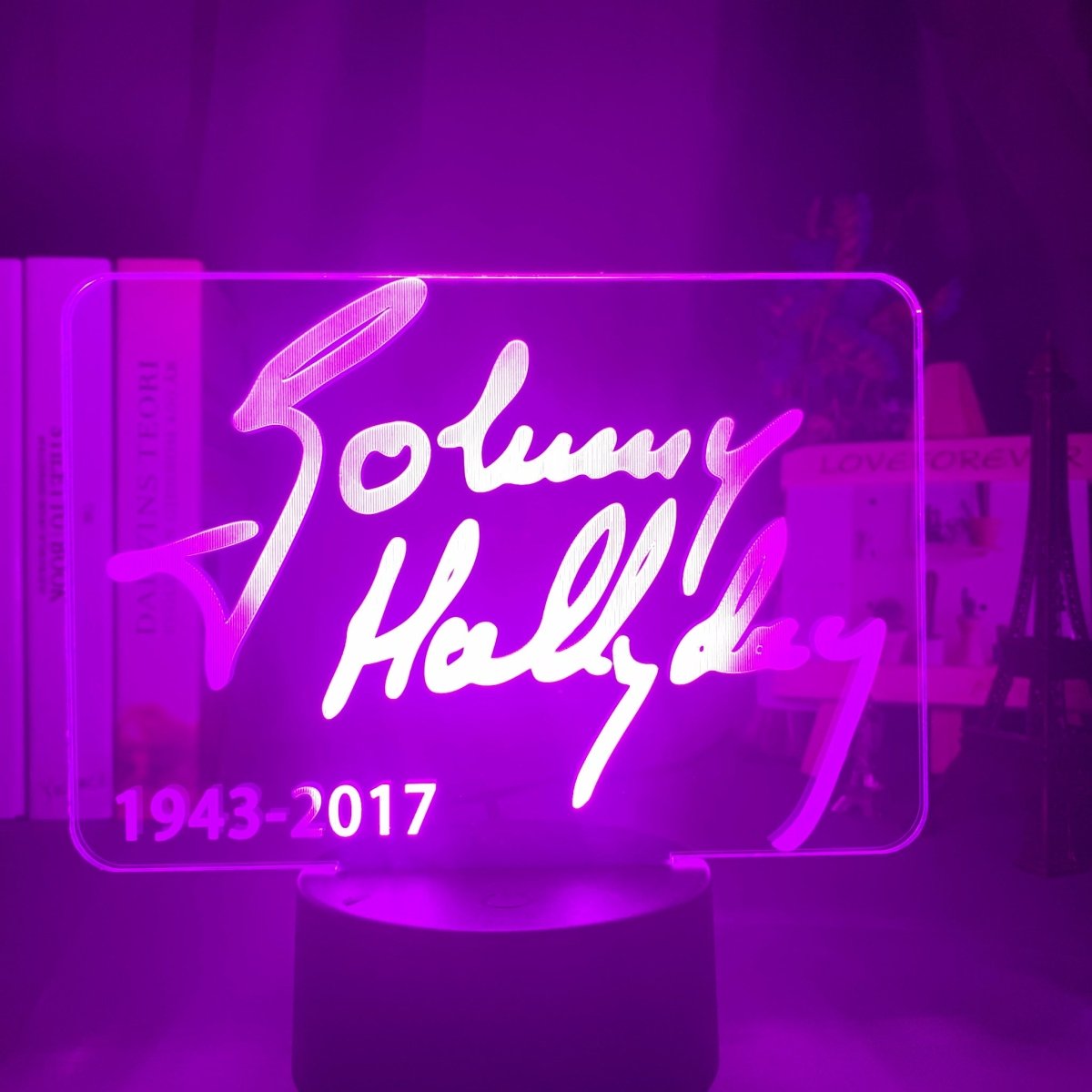 Lampe LED Johnny Hallyday Signature #2 7 couleurs – Image 7