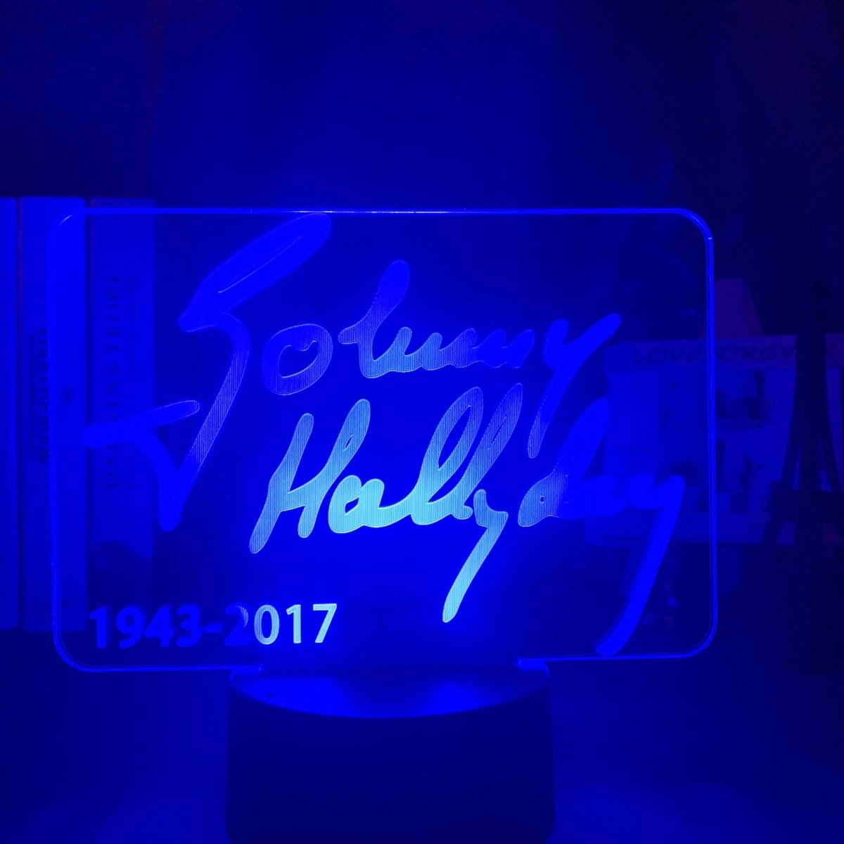 Lampe LED Johnny Hallyday Signature #2 7 couleurs – Image 4