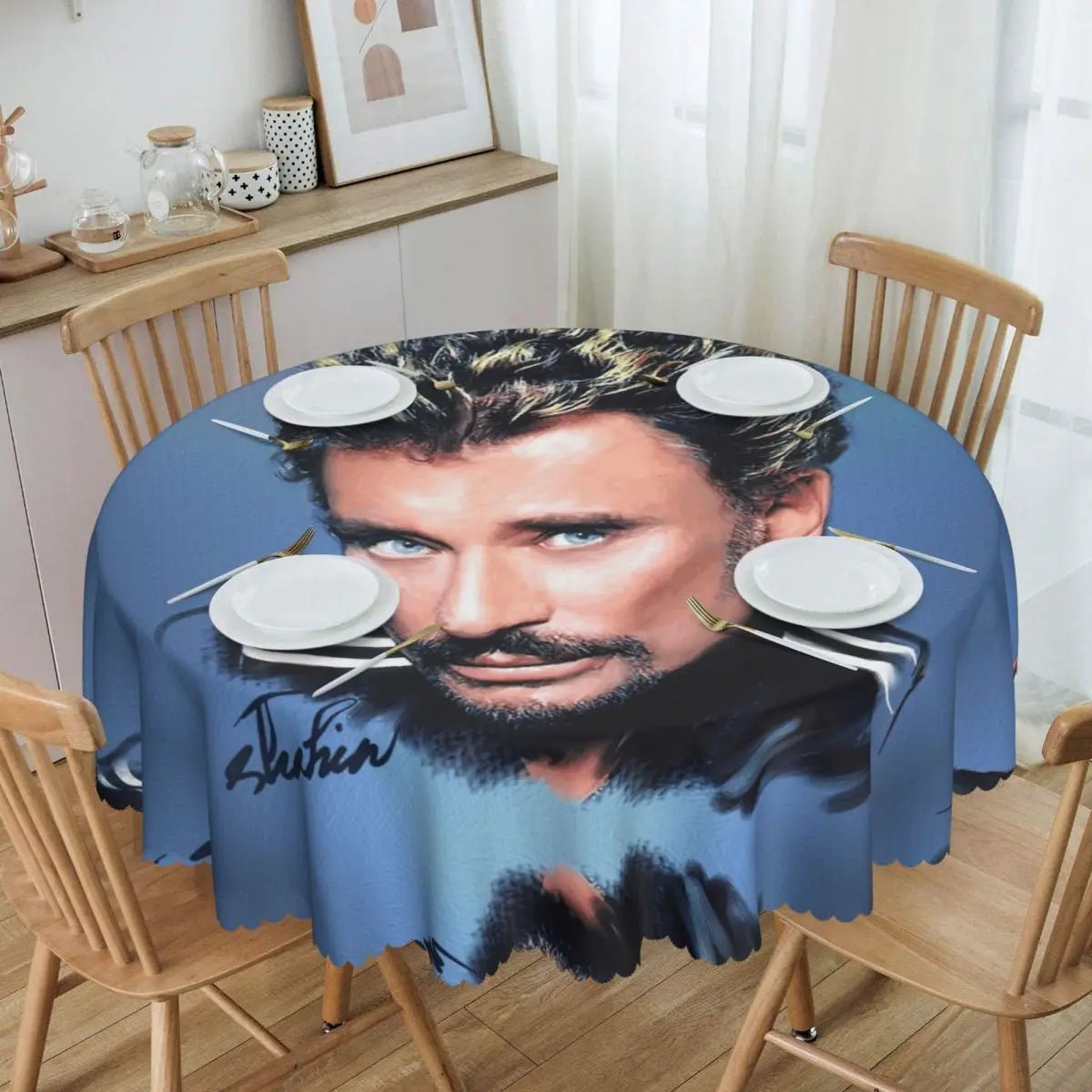 Nappe ronde Johnny Hallyday pour table, plusieurs modèles – Image 4