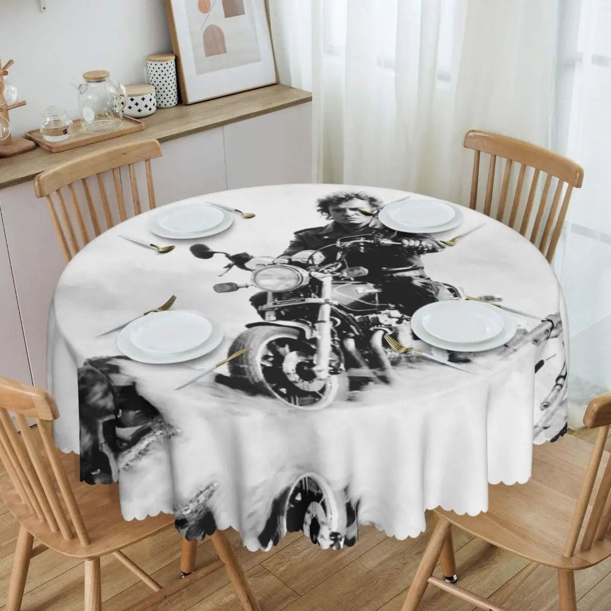 Nappe ronde Johnny Hallyday pour table, plusieurs modèles – Image 3