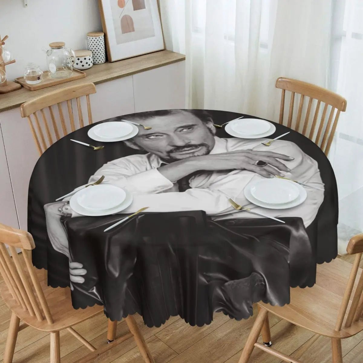 Nappe ronde Johnny Hallyday pour table, plusieurs modèles – Image 6