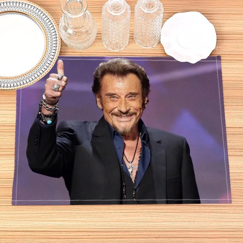 Napperon Johnny Hallyday avec 14 modèles au choix