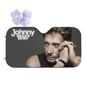 Pare-soleil voiture Johnny Hallyday, modèle 1, 130 cm x 70 cm ou 140 cm x 76 cm