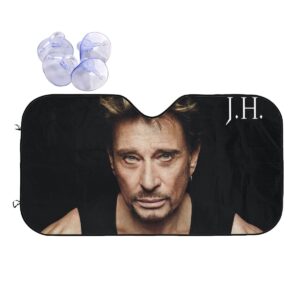 Pare-soleil voiture Johnny Hallyday, modèle 2, 130 cm x 70 cm ou 140 cm x 76 cm