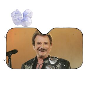 Pare-soleil voiture Johnny Hallyday, modèle 3, 130 cm x 70 cm ou 140 cm x 76 cm