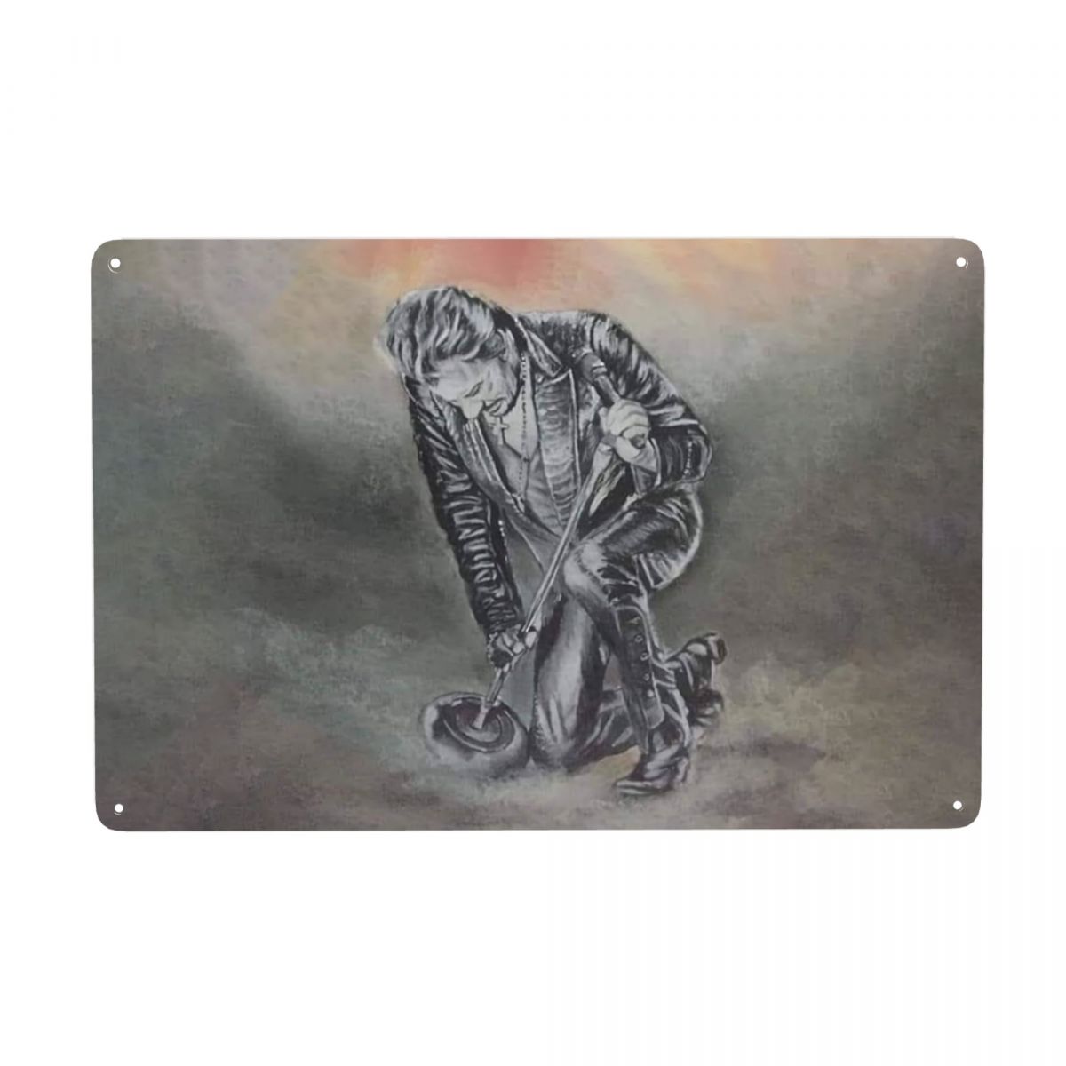 Plaque Johnny Hallyday n°1 déco murale