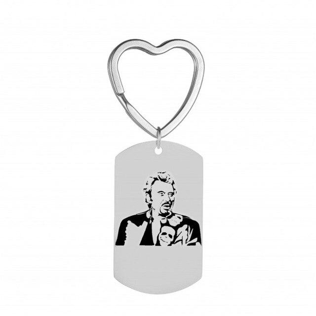 Porte-clés cœur Johnny Hallyday, plaque en 13 modèles – Image 6