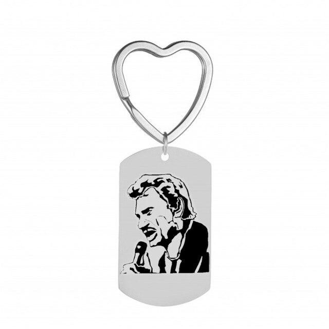 Porte-clés cœur Johnny Hallyday, plaque en 13 modèles – Image 7