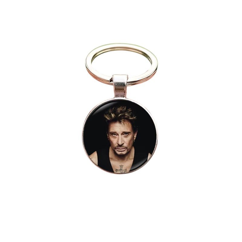 Porte-clés photo Johnny Hallyday, 10 modèles au choix
