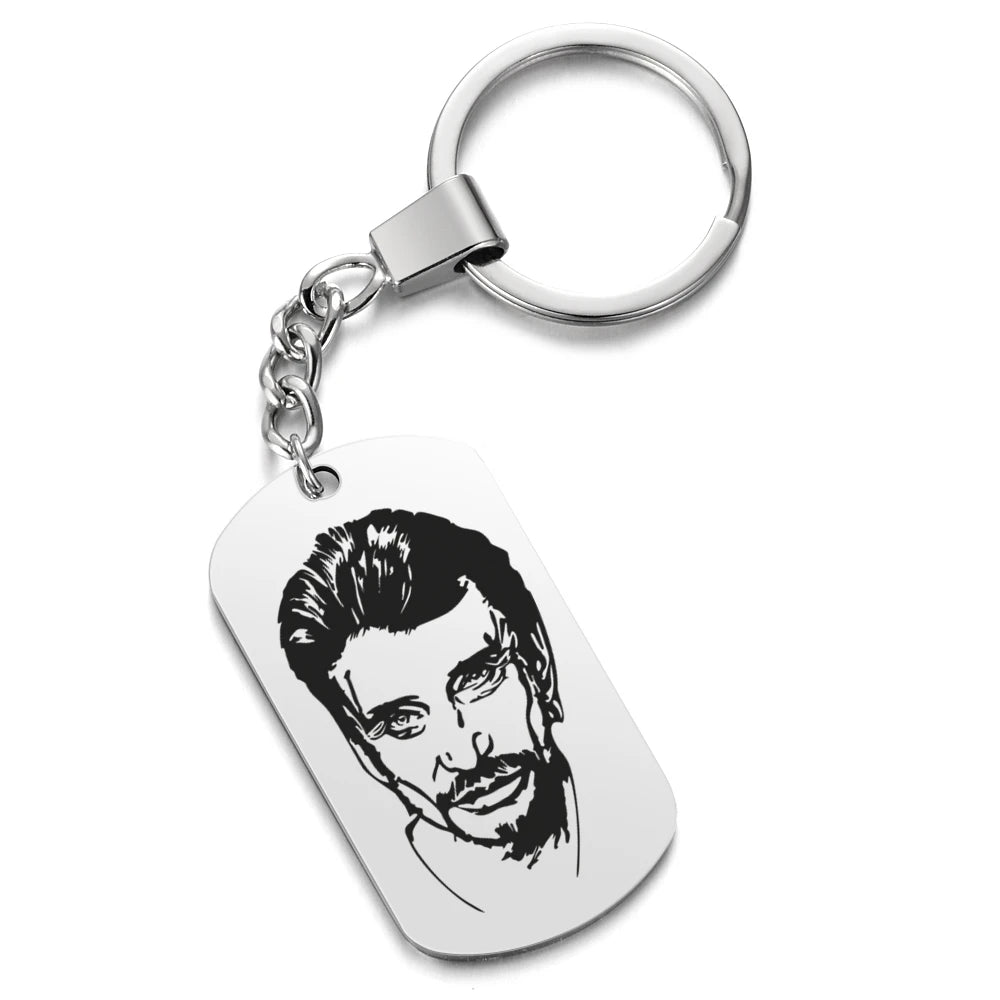 Porte-clés plaque Johnny Hallyday, 3 modèles 1, 2 ou 2003 – Image 2