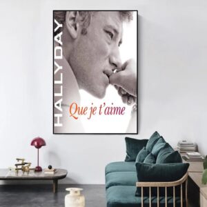 Poster en satin Johnny Hallyday, 8 modèles en 3 tailles