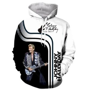 Sweat à capuche Johnny Hallyday #1 tailles S à 6XL