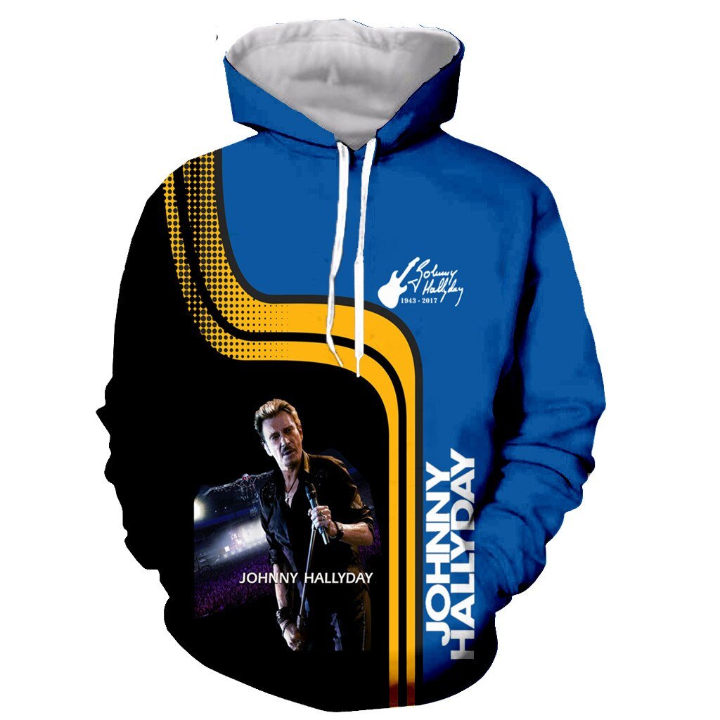 Sweat à capuche Johnny Hallyday #8, du S au 6XL