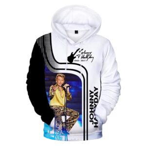 Sweat-shirt à capuche Johnny Hallyday #15, du S au 5XL