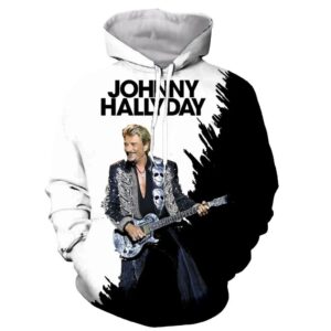 Sweat-shirt à capuche Johnny Hallyday #13, du S au 6XL