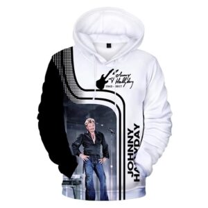 Sweat à capuche Johnny Hallyday #19, tailles S à 5XL