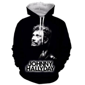 Sweat-shirt à capuche Johnny Hallyday modèle 3, tailles S à 6XL