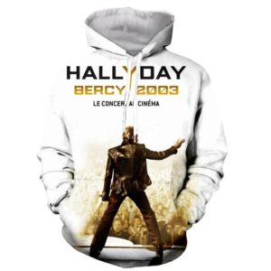 Sweat-shirt a capuche Johnny Hallyday Bercy #2, du S au 6XL