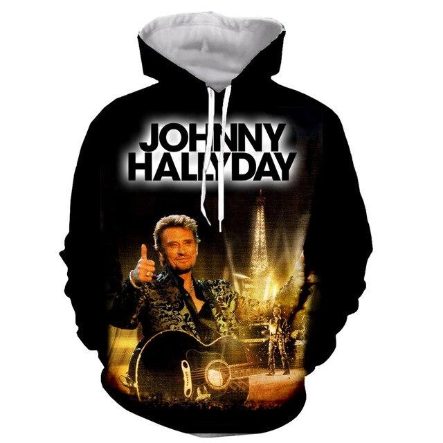 Sweat à capuche Johnny Hallyday Paris