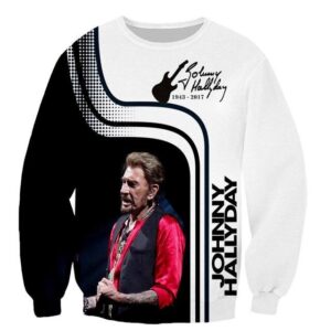 Sweat-shirt Johnny Hallyday modèle 3, tailles S à 6XL