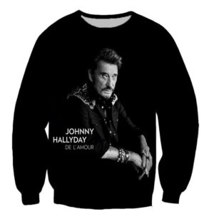 Sweat-shirt Johnny Hallyday De l'amour, tailles S à 6XL