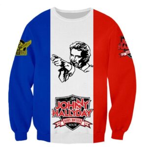 Sweat-shirt Johnny Hallyday Mon pays #1, tailles S à 6XL
