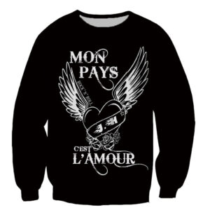 Johnny Hallyday Mon pays c'est l'amour, sweat-shirt