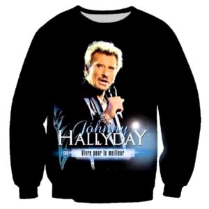 Sweat-shirt Johnny Hallyday "Vivre pour le meilleur" du S au 6XL