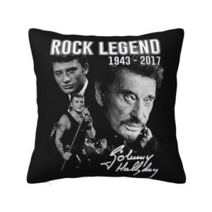 Taie d'oreiller carrée Johnny Hallyday, 13 modèles et 4 tailles