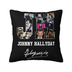 Taie d'oreiller carrée Johnny Hallyday, 6 modèles et 4 tailles
