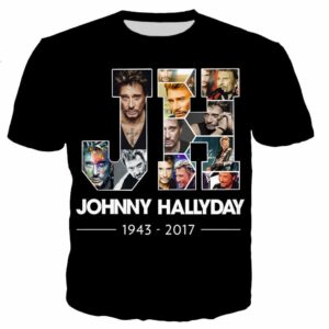 Tee-shirt Johnny Hallyday, tailles S à 6XL