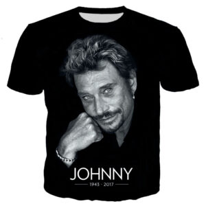 Tee-shirt Johnny Hallyday 1943-2017, tailles S à 6XL
