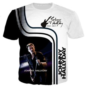 Tee-shirt #29 Johnny Hallyday, tailles S à 5XL