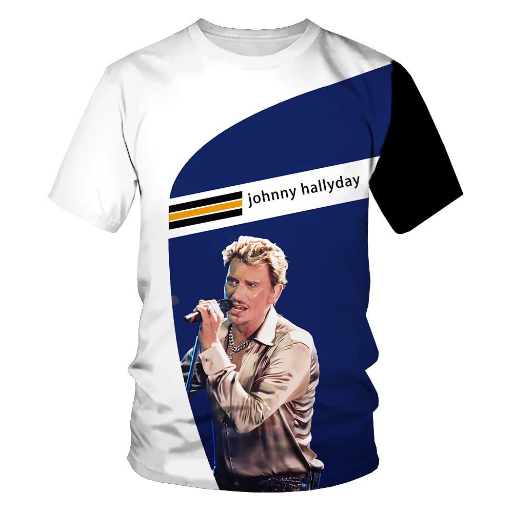 Tee-shirt Johnny Hallyday #34, tailles S à 6XL