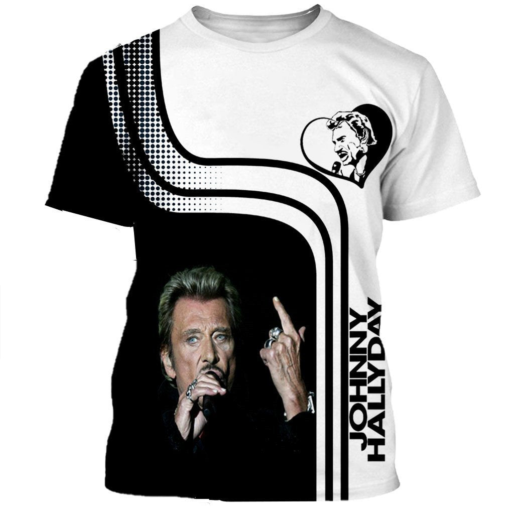 Tee-shirt Johnny Hallyday, tailles S à 6XL, modèle #6