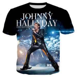 Tee-shirt Johnny Hallyday Calendrier 2020, du S au 5XL