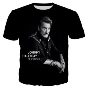 Tee-shirt Johnny Hallyday De l'amour, tailles S à 6XL